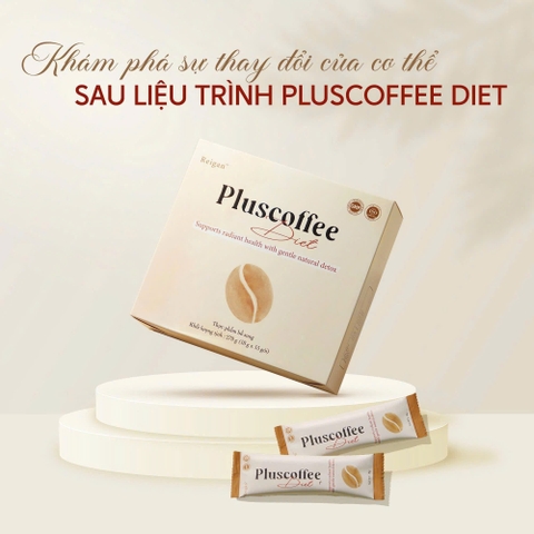 Pluss Coffee Diet cà phê sữa hổ trợ giảm cân kiểm soát cân nặng - Hộp 15 gói