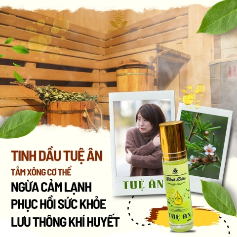 Tinh Dầu Chổi Xuể Tuệ Ân giúp làm ấm, giải cảm, đuổi muỗi, xoa bóp xương khớp - Chai 20ml