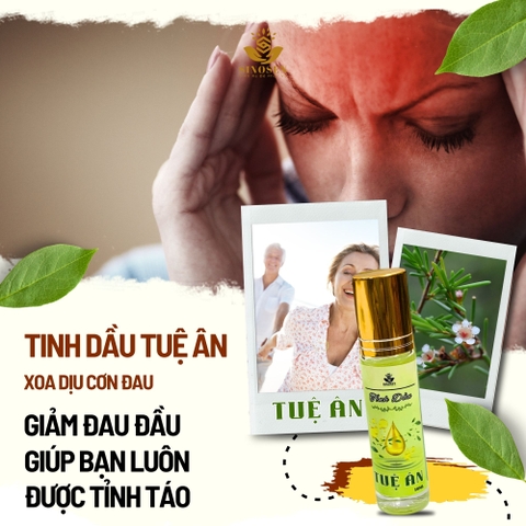 Tinh Dầu Chổi Xuể Tuệ Ân giúp làm ấm, giải cảm, đuổi muỗi, xoa bóp xương khớp - Chai 20ml