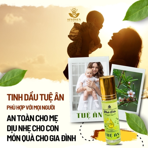 Tinh Dầu Chổi Xuể Tuệ Ân giúp làm ấm, giải cảm, đuổi muỗi, xoa bóp xương khớp - Chai 20ml