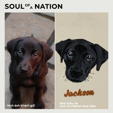 Dự án thêu pet chó Jackson