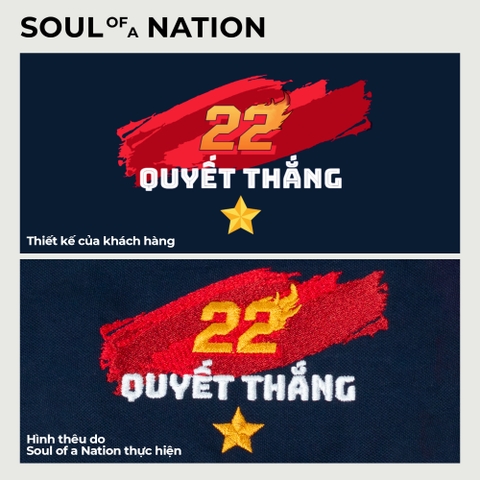 Dự án Hình thêu Logo 22 Quyết Thắng