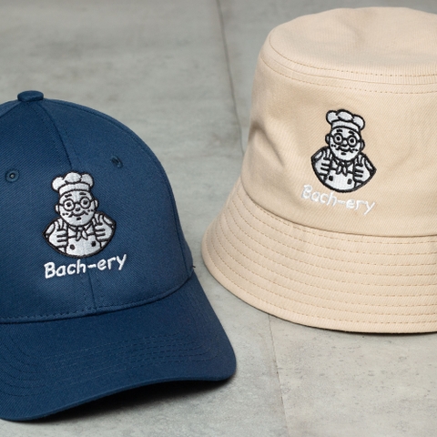 Dự án Nón lưỡi trai, nón bucket thêu Bach-ery theo yêu cầu