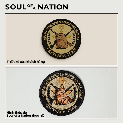 Dự án Hình thêu Patch Capybara