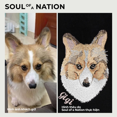 Dự án thêu pet chó Gigi
