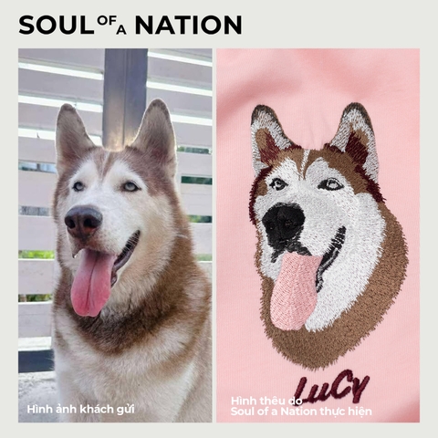 Dự án thêu pet chó Lucy
