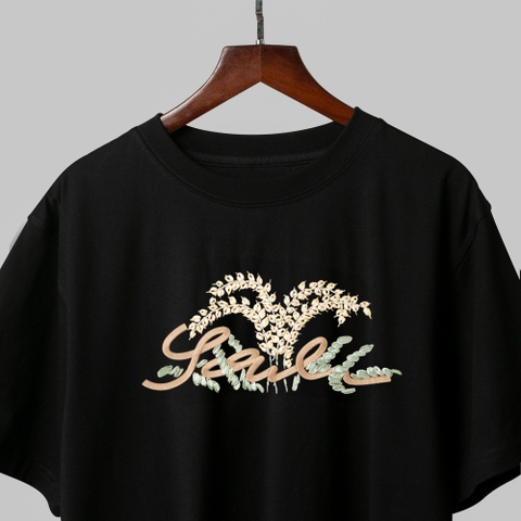 Áo Thun Thêu Ruy Băng Thủ Công - Lúa Phú Quý