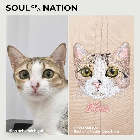 Dự án thêu pet mèo Dâu