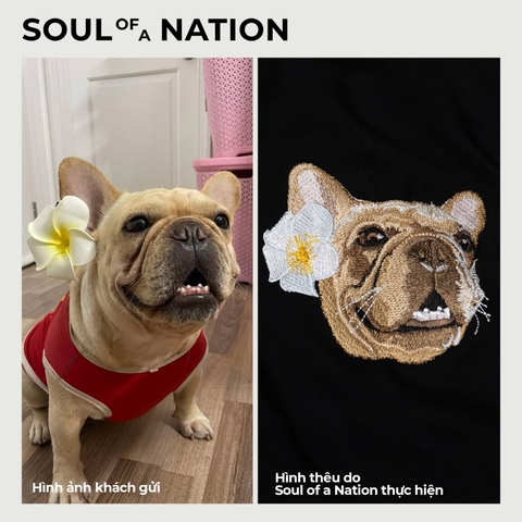Dự án thêu pet chó Hoa