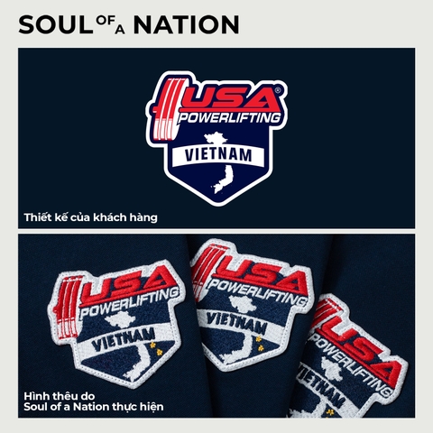 Dự án Hình thêu Logo USA Power Lifting