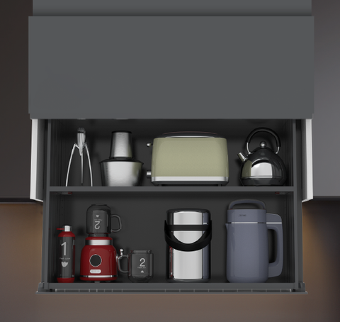 Giá gia vị nâng hạ điện thông minh GRANDX