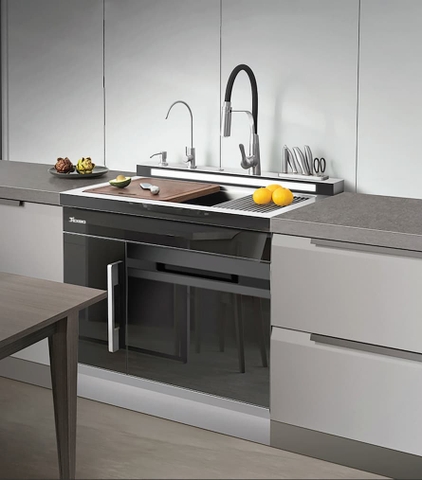 Máy rửa bát tích hợp liền chậu Texgio TGUMF11S