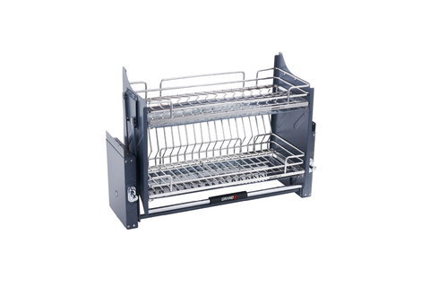 Giá bát nâng hạ nan oval GrandX  Inox SUS304 điện hóa xước mờ