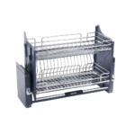 Giá bát nâng hạ nan Oval khung hồi GRANDX  inox SUS304 Rổ Inox SUS304 điện hóa xước mờ