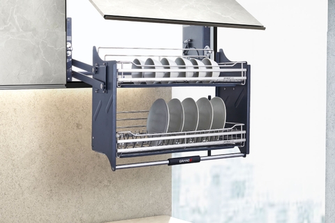 Giá bát nâng hạ nan dẹt GRANDX Inox SUS304 điện hóa xước mờ