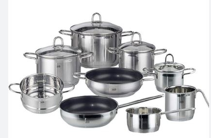 Bộ nồi chảo Inox 09 chiếc Elo Smaragd