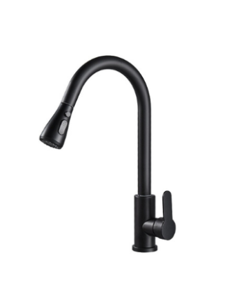 Vòi rửa bát nóng lạnh dây rút Roslerer RL-805 black