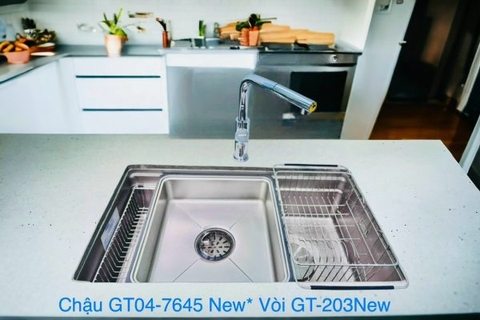 Chậu rửa bát âm toàn phần Gento GT04 7645 New