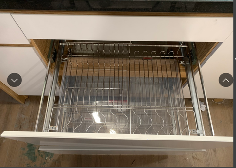 Giá bát đĩa tủ dưới Starkit Inox 304 nan dẹt