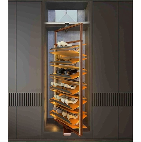 Kệ đựng giày dép kết hợp đèn Led cao cấp Grob HM-810