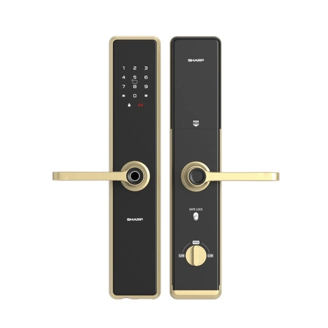 Khoá vân tay thông minh Sharp A1-B Vàng/Xám