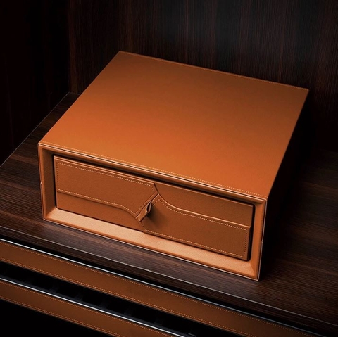 Ngăn kéo để đồ bọc da cao cấp Grob