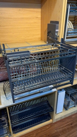 Giá bát đĩa nâng hạ Eurogold EPV90Pro inox 304 nan oval