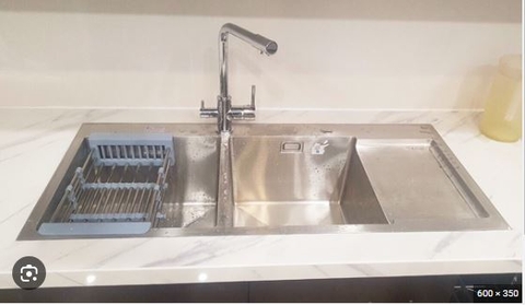 Chậu rửa bát 2 hố có bàn chờ Roslerer RL04-10045