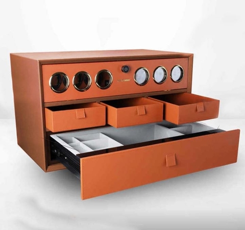 Tủ đồng hồ cơ kết hợp Led cao cấp Grob