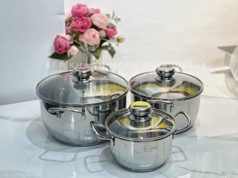 BỘ NỒI FIVESTAR BA MÓN VUNG KÍNH