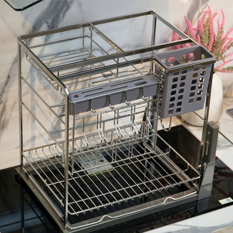 Giá dao thớt chai lọ Starkit Inox 304 nan dẹt siêu dày