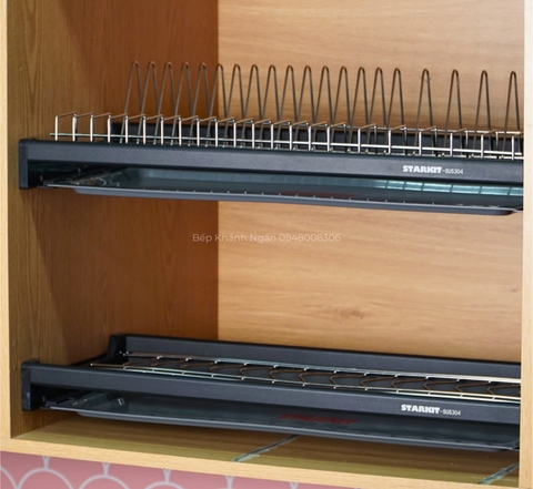 Giá bát cố định tủ bếp trên Starkit Inox 304 nan dẹt
