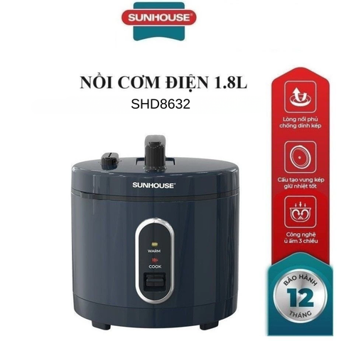 Nồi cơm điện 1.8L Sunhouse SHD8632