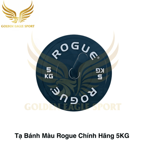 Tạ bánh cao su ROGUE cao cấp lỗ 50 nhập khẩu 5kg (màu đen)