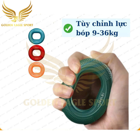 Vòng silicon tập cơ tay công thái học, cầm nắm luyện tập sức mạnh ngón tay phục hồi chức năng