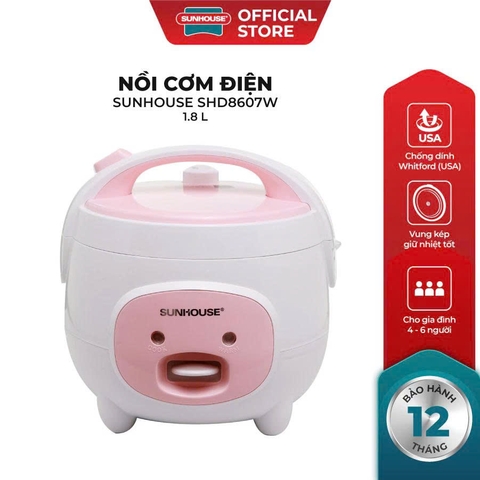 Nồi cơm điện 1.8L Sunhouse SHD8607W