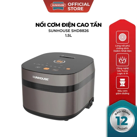 Nồi cơm điện cao tần 1.5L SUNHOUSE SHD8826