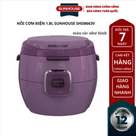 Nồi cơm điện 1.8L Sunhouse SHD8663V