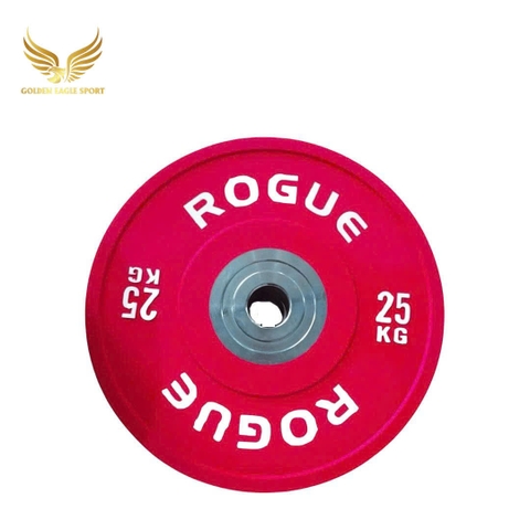 Tạ bánh cao su lõi thép nhỏ ROGUE cao cấp 25 kg lỗ 50 nhập khẩu (1 cặp)