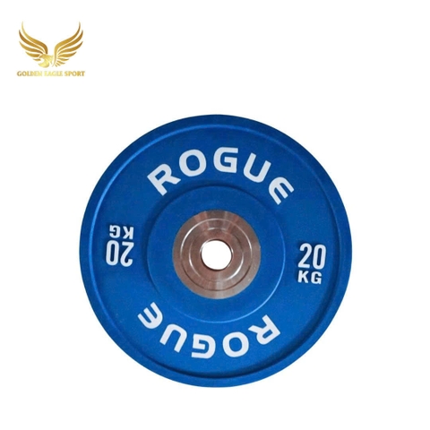 Tạ bánh cao su lõi thép nhỏ ROGUE cao cấp 20 kg lỗ 50 nhập khẩu (1 cặp)
