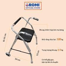Khung TĐ có ghế,có bánh OROMI