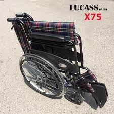 Xe lăn vải kẻ sọc X7- 75J LUCASS