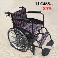 Xe lăn vải kẻ sọc X7- 75J LUCASS