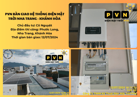 PVN Bàn Giao Hệ Thống Điện Mặt Trời Tại Nha Trang, Khánh Hòa
