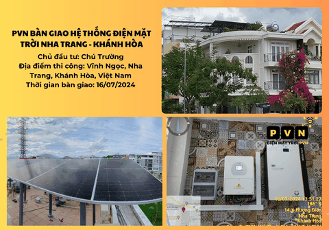 PVN BÀN GIAO HỆ THỐNG ĐIỆN MẶT TRỜI NHA TRANG - KHÁNH HÒA