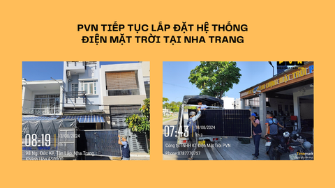 PVN TIẾP TỤC LẮP ĐẶT HỆ THỐNG ĐIỆN MẶT TRỜI TẠI NHA TRANG