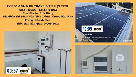 PVN Bàn Giao Hệ Thống Điện Mặt Trời Tại Nha Trang - Khánh Hòa