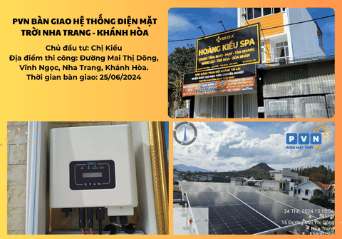 PVN Bàn Giao Hệ Thống Điện Mặt Trời Tại Nha Trang - Khánh Hòa
