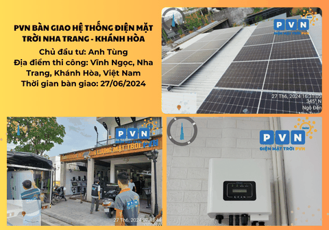 PVN Bàn Giao Hệ Thống Điện Mặt Trời Tại Nha Trang - Khánh Hòa