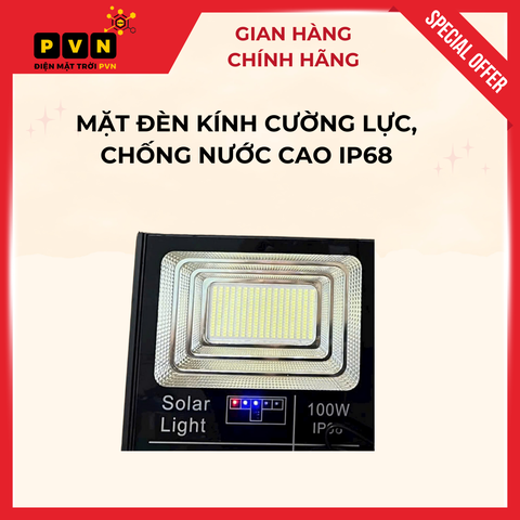 Đèn pha năng lượng mặt trời 100w - Sáng suốt đêm